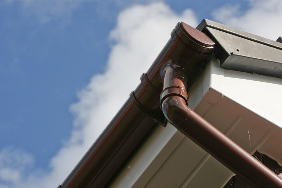 brown upvc guttering eurocell