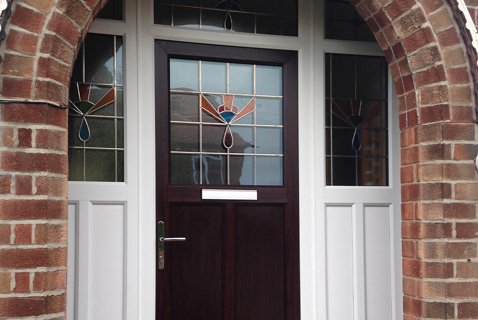 Rosewood uPVC Front Door
