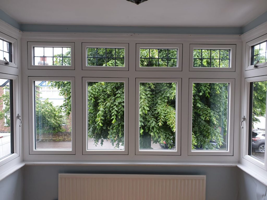 White woodgrain Residence 7 flush casement windows, installed in West Bridgford, Nottingham